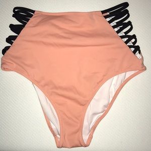PINK high waisted bikini bottoms